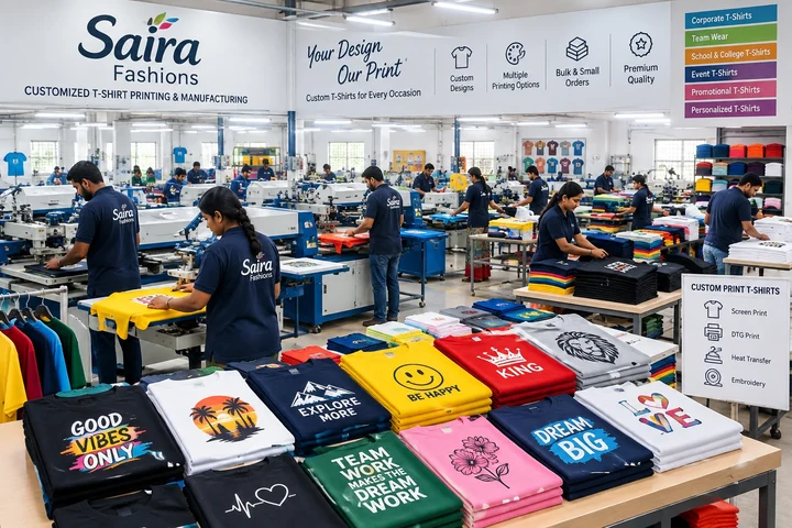 Saira Fashions T Shirt manufacturing unit Tirunelvelli