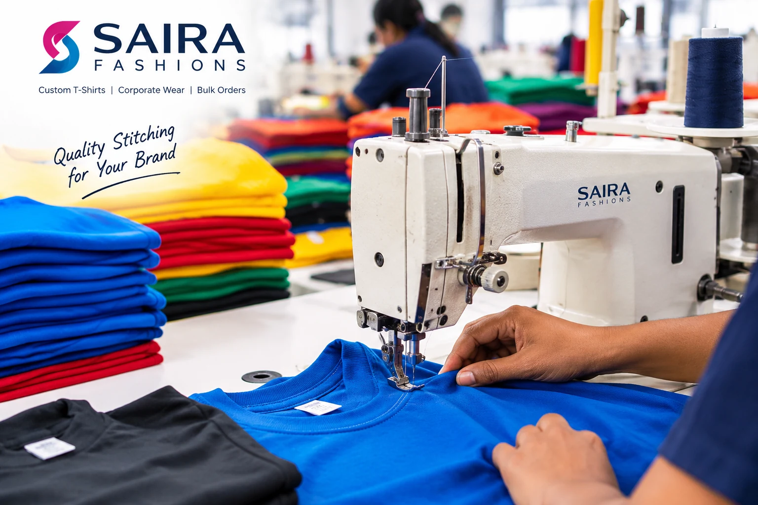 Saira Fashions T-shirt manufacturing stitching unit